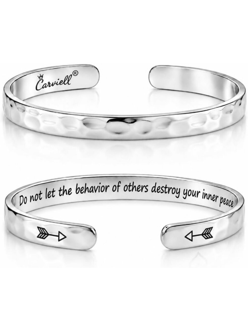 Meaningful Engraved Bracelets for Women – 316L Stainless Steel Cuff – Gift Ready